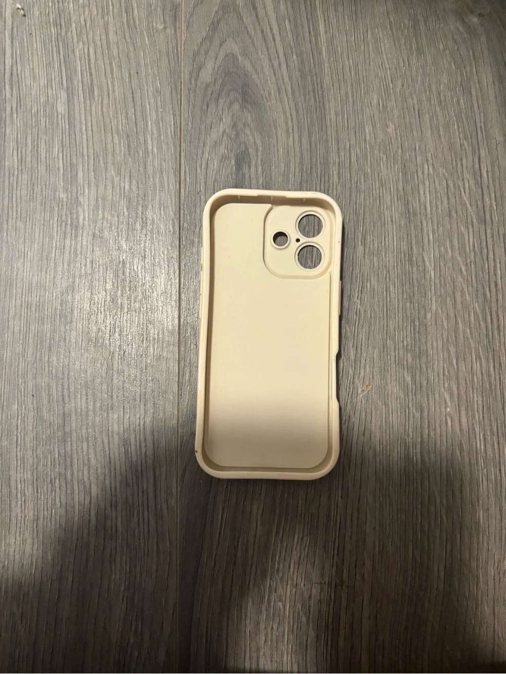 Cream and Black Phone Case with Heart Accent